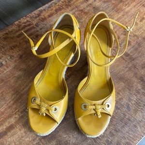 Bally yellow espadrilles